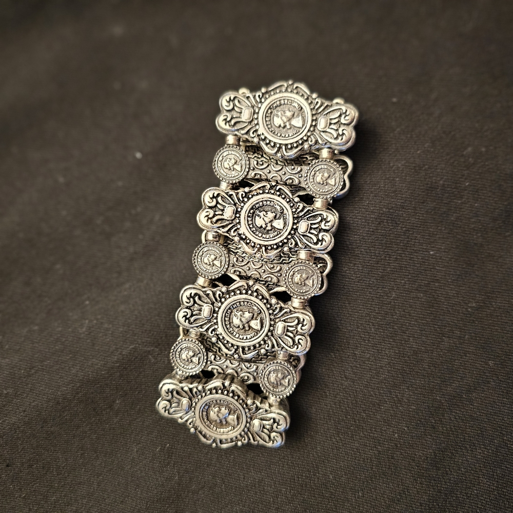 Vintage Silver Ornate Brooch